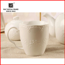 Fabrik-Blumenentwurf keramische Kaffeetasse, heißer Verkauf keramischer Becher, Milchschale